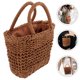 thumbnail image 3 of Bolso bandolera de verano para mujer, bolso tejido de paja, bolso con cordón de verano para mujer HOMEMAXS MX16375978, 3 of 5