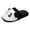 Black, variant on Women's Panda House Slippers - Warm Plush Indoor Outdoor Home Shoes with Non Slip Daily Comfort Wear (Black, 7.5)