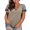 Khaki, variant on Langwyqu Womens Plus Size Short Sleeve T-Shirts Summer Casual V-neck Striped Leopard Loose Tees L-5XL