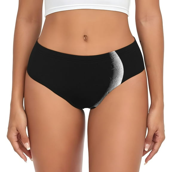 Women's Underwear Crescent Moon Hipster Panties Low Rise Briefs Ladies Bikini Underwear X-Small