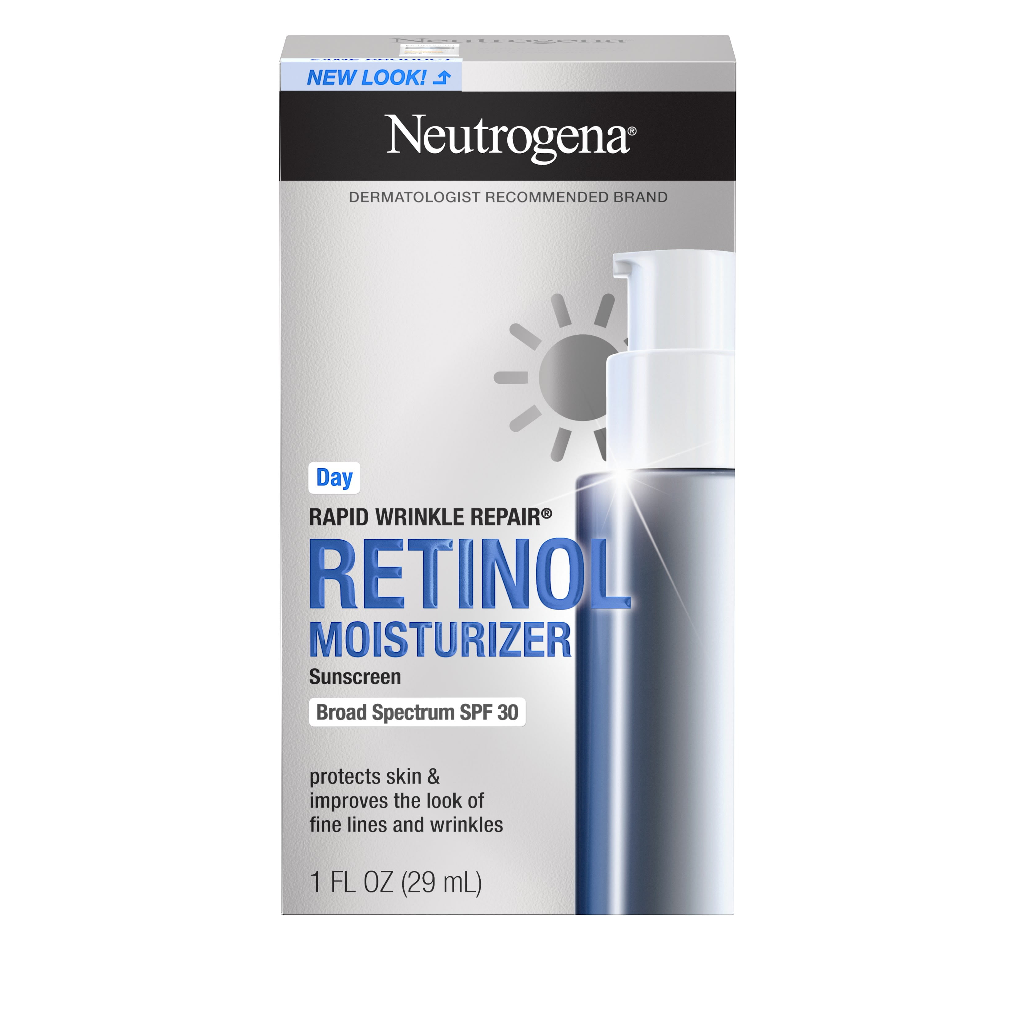 Neutrogena Rapid Repair Face & Neck Moisturizer SPF 30, Wrinkle Cream, 1 fl oz