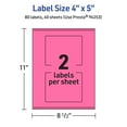 thumbnail image 6 of Avery Printable Rectangle Labels, Bright Pink, 4" x 5", 80ct, 6 of 11