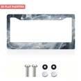 thumbnail image 2 of 1Pack License Plate Frames with Fantasy Ice and Frost Pattern Includes Screws & Caps Full Accessories Included Size 6.3x12.2inch(16x31cm), 2 of 8