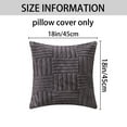 thumbnail image 6 of REGALWOVEN Throw Pillow Covers Set of 2 Striped Soft Decorative Couch Pillow Cases Farmhouse Home Decor for Bed Sofa Living Room Grey 18" x 18", 6 of 6
