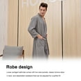 thumbnail image 2 of Baohd M Size Robe Breathable Fabric Cardigan Bathrobe High Water Absorption Bathrobes Soft High-quality Lightweight Unisex for Home Hotel Spa, 2 of 9