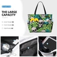 thumbnail image 3 of Balery Skull and Palm Leaves Beach Travel Bag - Water-Resistant, Large Capacity Lightweight Tote with 7 Pockets for Women and Men - Perfect for Beach, Pool, Gym, and Travel, 3 of 7