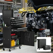 AIRAJ Black Tool Chest with Wheel | 40 Industrial 6-Drawer Rolling Tool Cabinet with Single Door | Big Tool Box with Lock