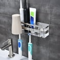 thumbnail image 4 of Discount Qaailabf Bathroom Toothbrush Stainless Steel Bathroom Toothbrush Organizer Multi-Function Rack For Toothbrush, 4 of 9
