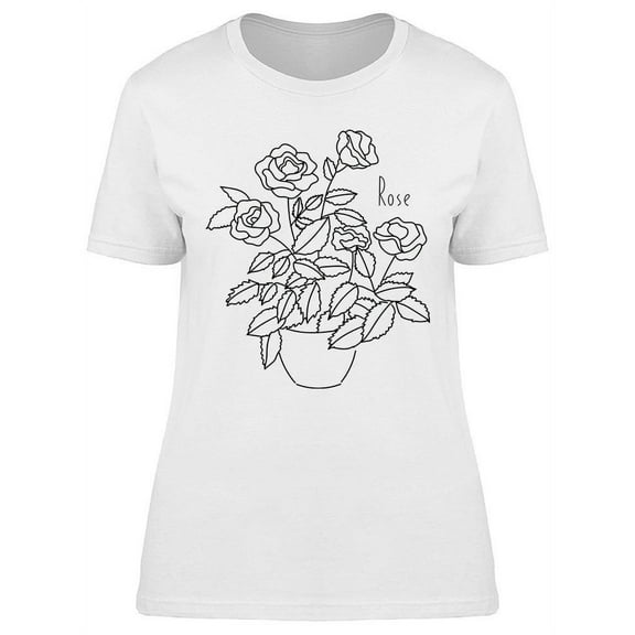 Roses In A Vase T-Shirt Women -Image by Shutterstock, Female Large