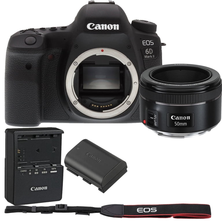 Canon EOS 6D Mark II 26.2 MP CMOS DSLR Camera with EF 50mm F/1.8 