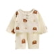 thumbnail image 1 of Odeerbi 6M-13Y Niños Niñas Verano Algodón Pijamas Manga Larga Tops Pantalones Conjunto Suave Imprimir Sleepwear Ligero Transpirable Pijama Set, 1 of 8