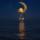 thumbnail image 3 of Moon Wind Chime Women Morher's Day Gift Grandma Birthday Gift Solar Garden Moon Gift Outdoor Garden Wind Chimes Solar Moon Mothers Gift Mom Gifts Wome, 3 of 4
