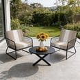 thumbnail image 6 of Outdoor Patio Cushion Covers 4 Pack Beige Ombre Patio Chair Cushion Covers with Ties and Zipper Khaki Ombre White Stripes Waterproof Outdoor Seat Cushion Covers for Patio Furniture 22"x20", 6 of 9