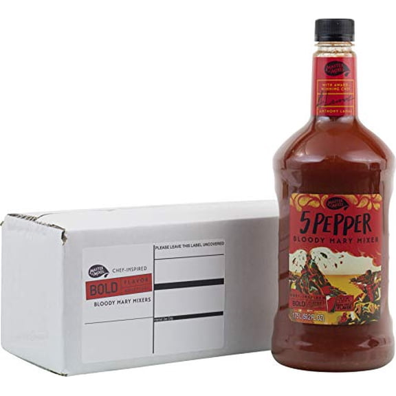 Master Of Mixes - Extra Spicy Bloody Mary Mix with Five Peppers - 1.75 LT, Case of 6