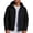 Black, variant on Men's Solid Color Outdoor Jacket with Zipper Pockets & Fleece Lining - Windproof & Water-Resistant, Insulated for Warmth Great for Winter Adventures