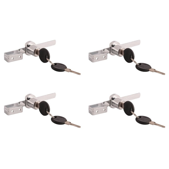 4X Display Case Lock Sliding Glass Door Ratchet Security Cabinet with 2 Keys