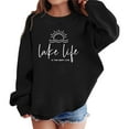 thumbnail image 1 of PMVFHDE Mode Fille Sweat à Capuche & Chandails en Molleton Mode Décontractée Col Rond Sans Tête Manches Longues Imprimé Haut Noir, 6-7 Ans, 1 of 4
