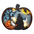 thumbnail image 1 of Adornos de calabaza de Halloween, artesanías de tallado de madera, decoración de mesa para fiestas, festivales, hogar, oficina, hotel, jardín, accesorios, adornos de calabaza con luces, 1 of 5