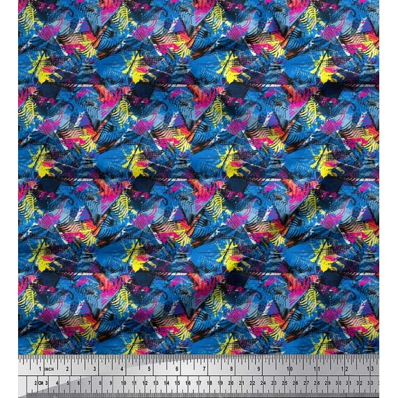 Soimoi Rayon Fabric Animal Skin Abstract Print Fabric by the Yard 42 Inch Wide