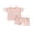 Pink, variant on BemeyourBBs Toddler Baby Boy Girl Baby Summer Clothes Infant Baby Boy Girl 2 Piece Outfit Adorable Striped Short Sleeve T Shirt Tops with Shorts Set Homewear Loungwear