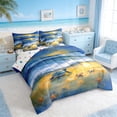 thumbnail image 2 of Manfei Watercolor Sea Turtle Bedding Comforter Set for Kids Boys and Girls, Coastal Sealife King Bedding Sets, Polka Dots Reversible 7 Pieces, 2 of 6