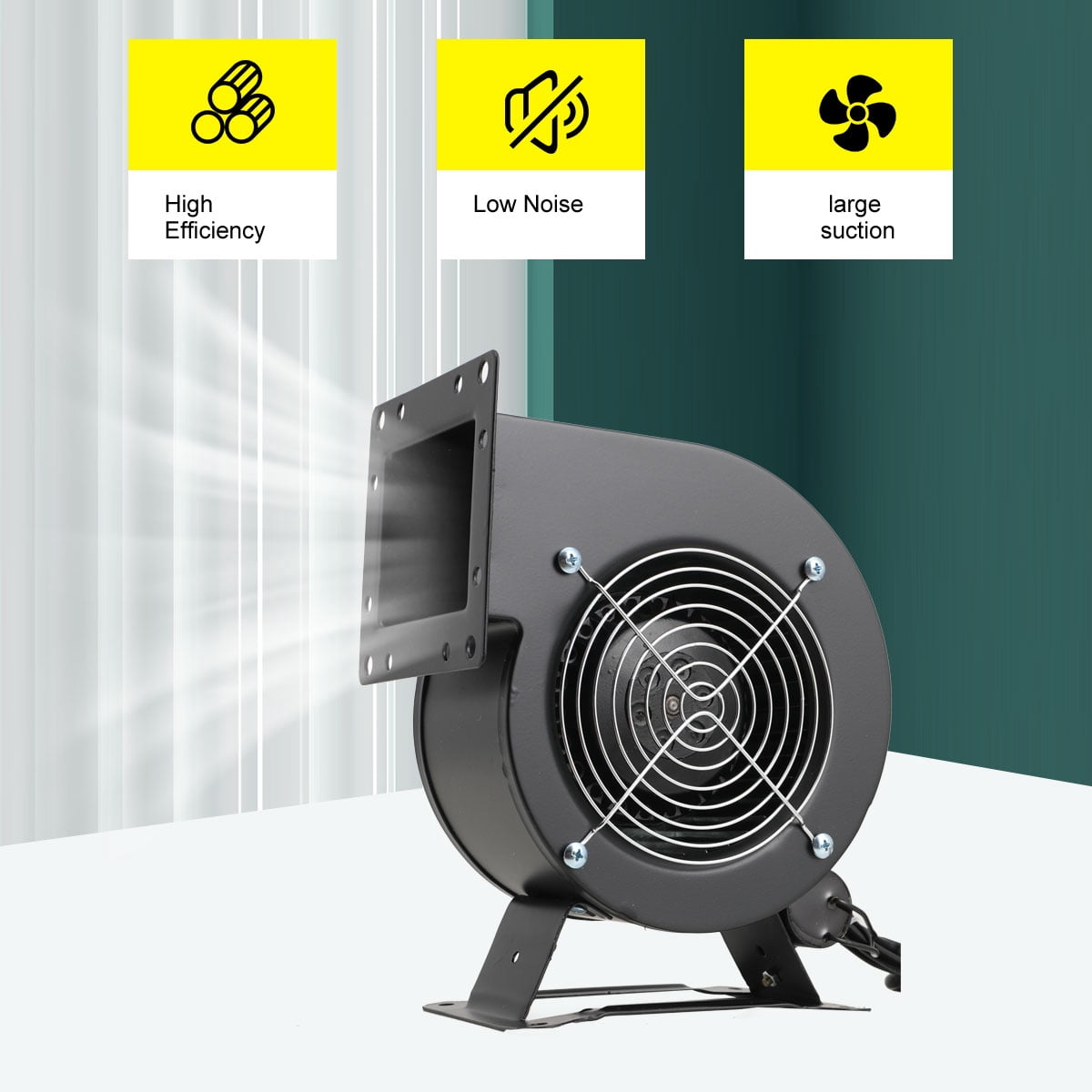 ECUTEE Small Centrifugal Blower Fan Squirrel Cage Fan Wood Boiler Furnace Blower 2600rpm Speed Air Blower for Heat Dissipation Air Purification 120W