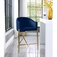 thumbnail image 2 of Meridian Furniture Xavier Navy Velvet Counter Stool with Gold Metal Legs, 2 of 8