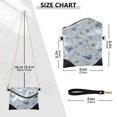 thumbnail image 4 of Versatile Women's Clutch - Waterproof PU Leather with Magnetic Closure and Detachable Strap Exquisite Blue Peony Design, 4 of 7