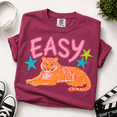 thumbnail image 2 of Preppy Coastal Comfort Colors Shirt, Easy Painterly Tiger Tee, Cute Watercolor Summer Vacation Gift for Women, Trendy Tiger Lover, Unisex, 2 of 6