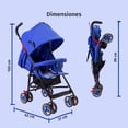 thumbnail image 5 of Carriola de Bastón Reclinable Starkids Andrómeda Azul Rayada, 5 of 5
