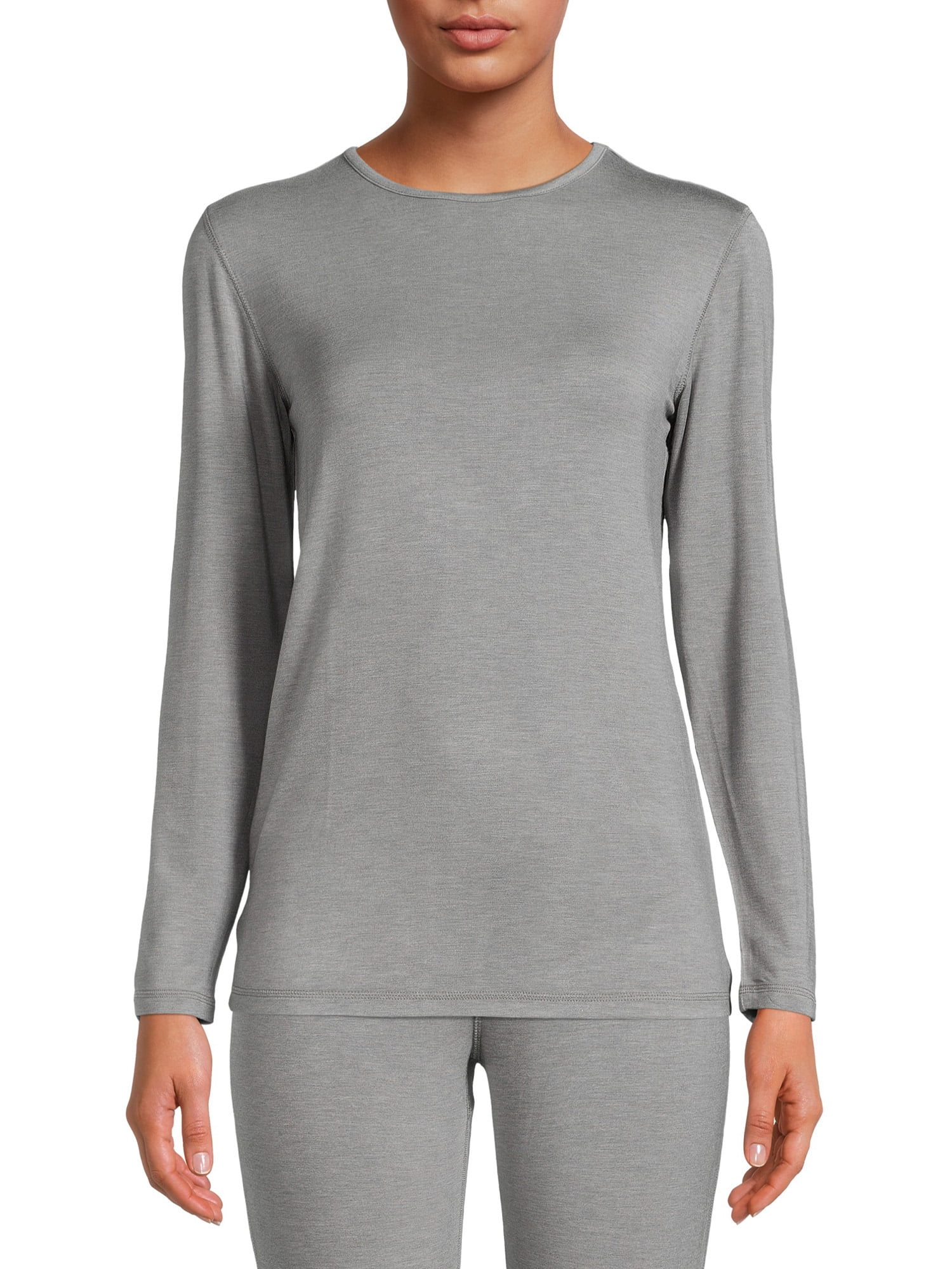Subuteay Womens Thermal Top V Neck Fleece Lined Shirt Long Sleeve Base Layer Undershirt Lightweight Soft 