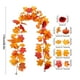 thumbnail image 3 of Decoraciones de Halloween, Acción de Gracias, Halloween, hoja de arce artificial, decoración escénica de otoño, simulación de hojas de arce para colgar en la pared, hoja de arce de plástico de ratán,, 3 of 6