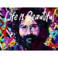 thumbnail image 4 of Stephen Chambers 14x12 Black Modern Wood Framed Wall Art Titled - Jerry Garcia Life Is Beautiful, 4 of 6
