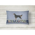 thumbnail image 2 of Carolines Treasures BB8274PW1216 Gordon Setter Welcome Canvas Fabric Decorative Pillow, Blue, 12H x16W, multicolor, 2 of 3