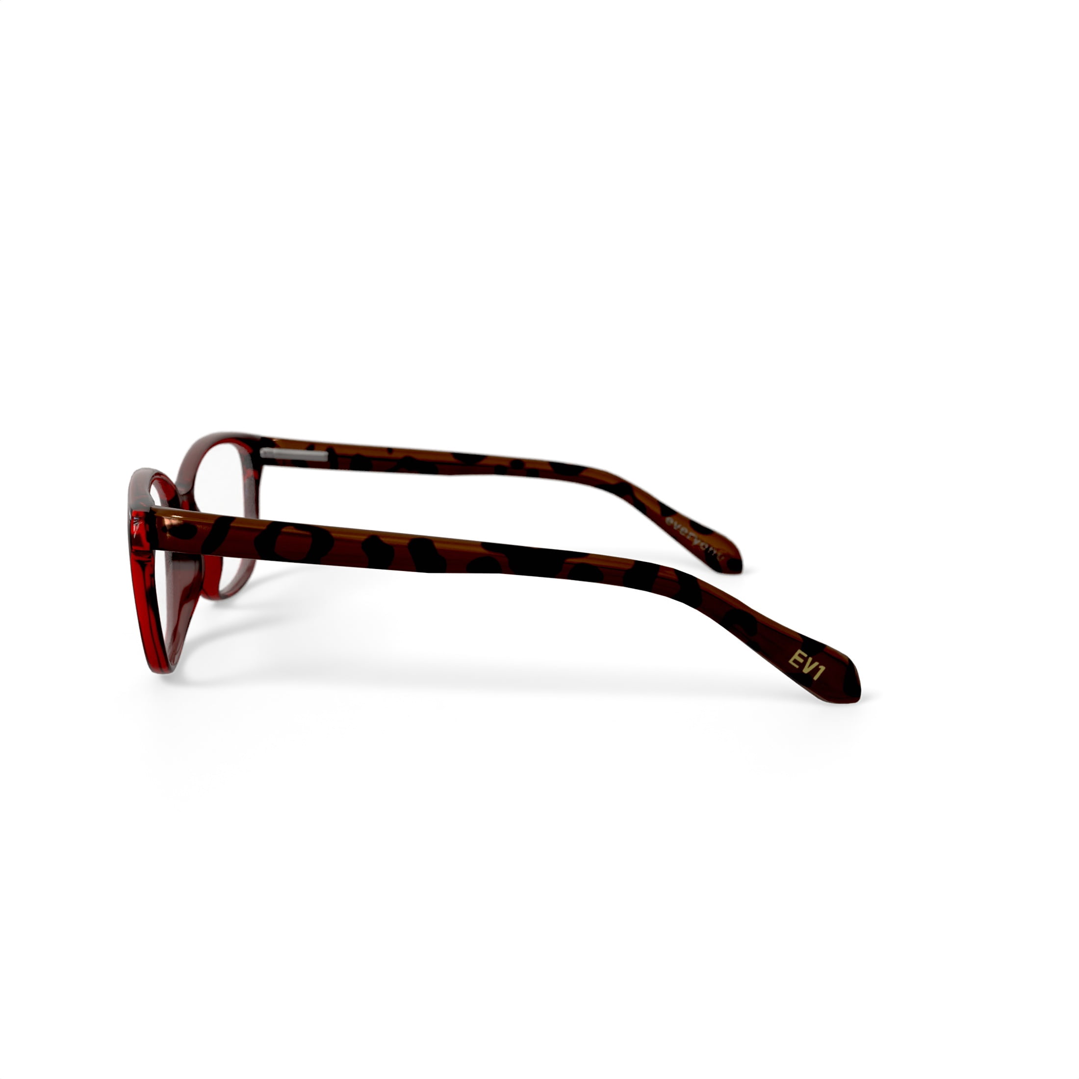 EV1 Ellen DeGeneres Women's Willa Prescription Eyeglasses with Case, Red