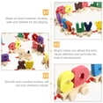 thumbnail image 4 of Tren magnético de madera con letras del alfabeto, juguetes educativos tempranos, mini tren de letras para niños pequeños, niños y niñas., 4 of 5
