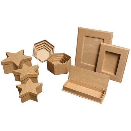 Papier Mch - Paper Mache Boxes & Frames - House Box - Set of 5