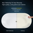 thumbnail image 2 of FerdY Shangri-La Elite 59" Acrylic Freestanding Bathtub in White. FerdY-02136-1500-BN, 2 of 7
