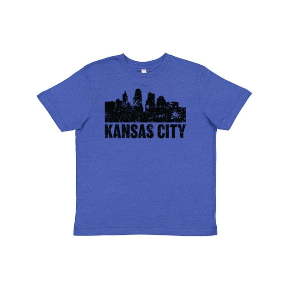 Inktastic Kansas City Skyline Grunge Youth T-Shirt