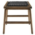 thumbnail image 3 of Modway Saoirse 17.5" Woven Rope & Wood Bench in Walnut and Black, 3 of 8