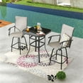 thumbnail image 2 of Patio Festival Metal 3-Piece Outdoor Bistro Set in Gray/Black, 2 of 10