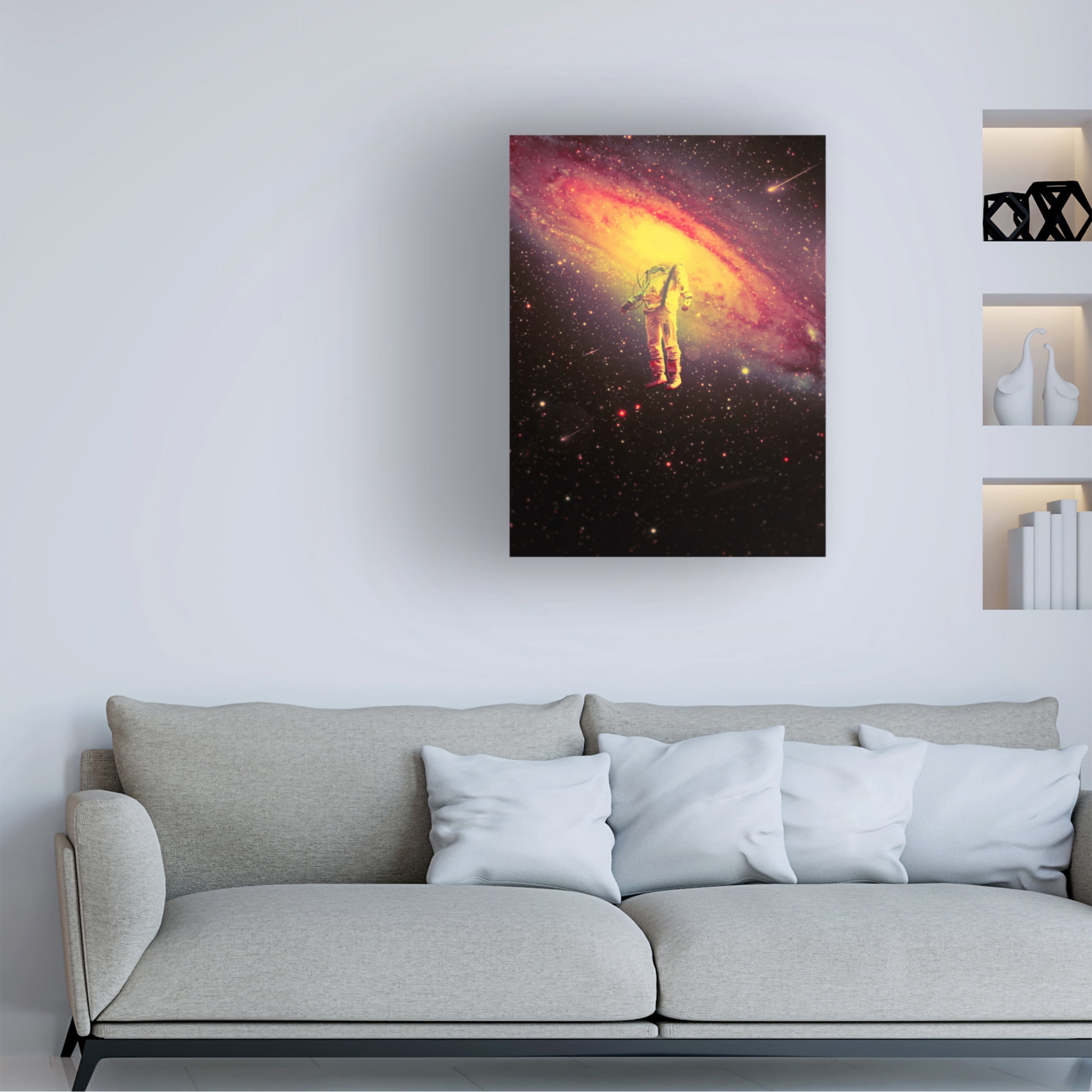Canvas Wall Art - Francis Minoza 'Mr. Galaxy' Wall Art for Living Room, Bedroom, or Office D?cor by Trademark Fine Art - 24 x 32 Inches