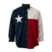 Tiger Hill Men's Texas Flag Twill Shirt Long Sleeves