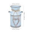 thumbnail image 2 of PAMINGONO 1Pcs Vintage Heart Patterned Metal Vase Silver 19.5x9.5x9.5in, 2 of 8