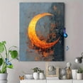 thumbnail image 4 of Fiery Crescent Moon Textured Oil Painting Canvas Print Wall Art for Living Room Bedroom Dining Room Office Hotel Lobby Cafe Decor, 4 of 8