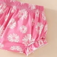 thumbnail image 6 of HCNTES Toddler Baby Girls Seasonal Wear Short Sleeve Romper with Elastic Short Kids Girls Summer Outfits Set(L01-Hot Pink,3-6 Months), 6 of 7