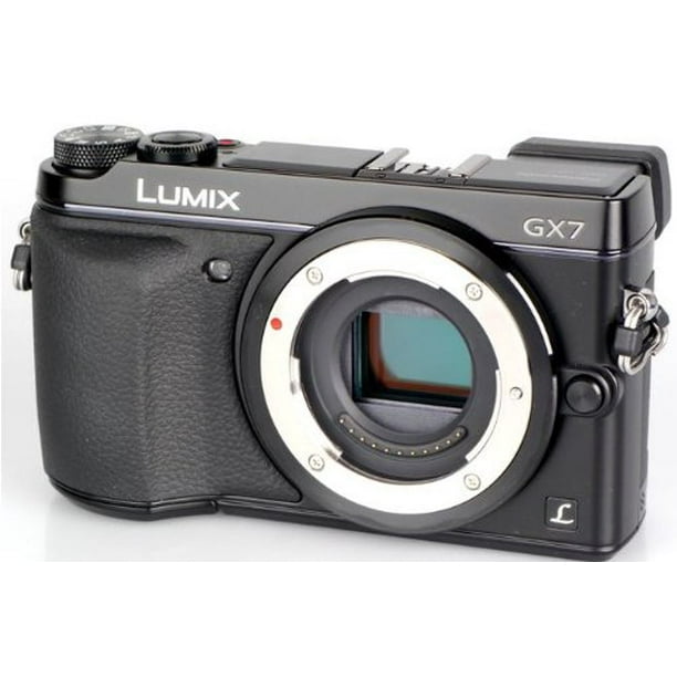 Panasonic LUMIX GX7 DMCGX7K 16.0 MP Mirrorless Micro Four Thirds Camera Body Only (Black) - Walmart.com