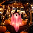 thumbnail image 2 of Sruoe Halloween Hanging Ghost Decorative Durable Lightweight Halloween Decor, Hanging Ghost Decorations for Indoor Outdoor, Porch Garden Patio Tree, Easy Hang Fade Resistant Weatherproof., 2 of 6