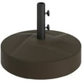 thumbnail image 2 of Outsunny Patio Umbrella Base Holder Outdoor Umbrella Stand, Filled Up to 66lbs with Stand or 55lbs with Water for Garden Poolside, Brown, 2 of 9