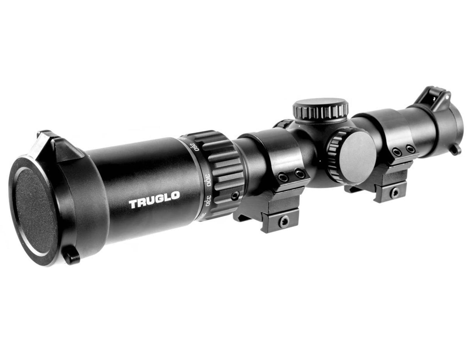 Truglo Optic Speed Velocity Calibrated BDC Crossbow Scope, 1-4x24mm, Black